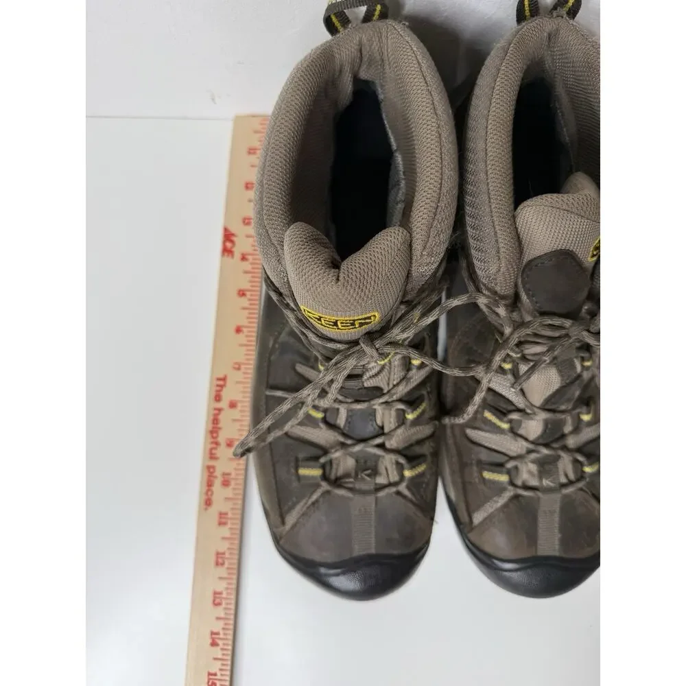 KEEN Targhee II Mid Waterproof Hiking Boots Men’s 12 Brown Leather Trail Shoes